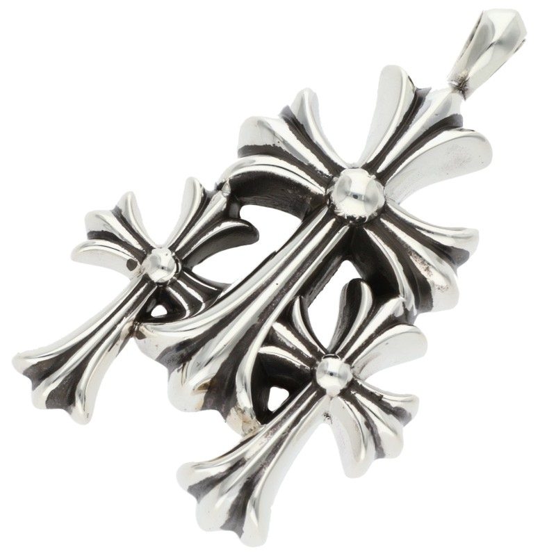 Chrome Hearts Triple CH Cross Small Silver 925 Size ONE SIZE