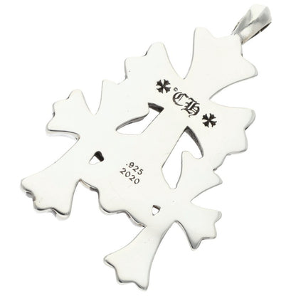 Chrome Hearts Triple CH Cross Small Silver 925 Size ONE SIZE