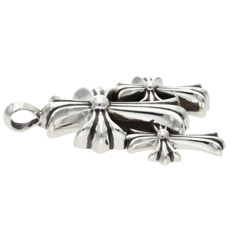Chrome Hearts Triple CH Cross Small Silver 925 Size ONE SIZE