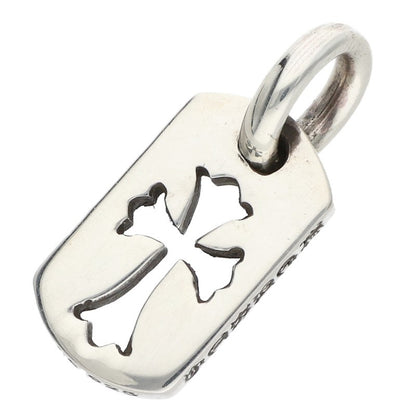 Chrome Hearts Tiny Cutout Cross Dog Tag 925 Size ONE Silver