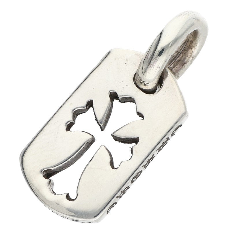 Chrome Hearts Tiny Cutout Cross Dog Tag 925 Size ONE Silver