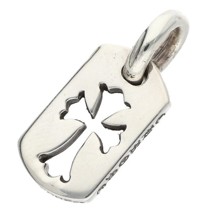 Chrome Hearts Tiny Cutout Cross Dog Tag 925 Size ONE Silver