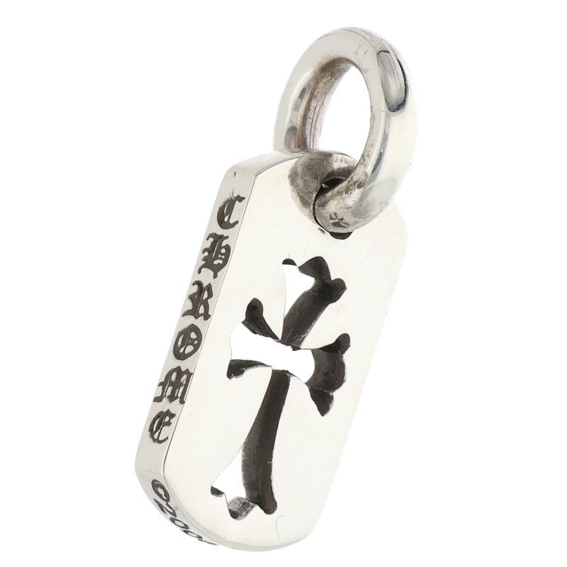 Chrome Hearts Tiny Cutout Cross Dog Tag 925 Size ONE Silver