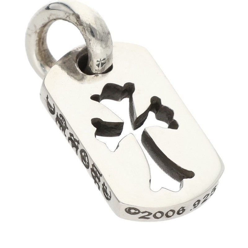 Chrome Hearts Tiny Cutout Cross Dog Tag 925 Size ONE Silver
