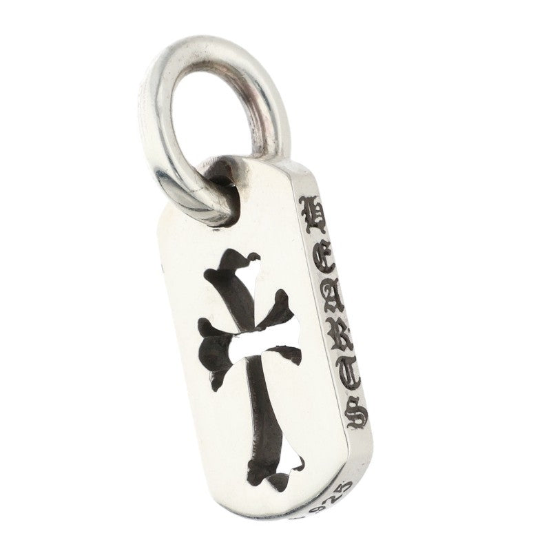 Chrome Hearts Tiny Cutout Cross Dog Tag 925 Size ONE Silver