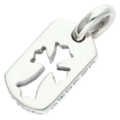 Chrome Hearts Tiny Cutout Cross Dog Tag Charm Size Silver