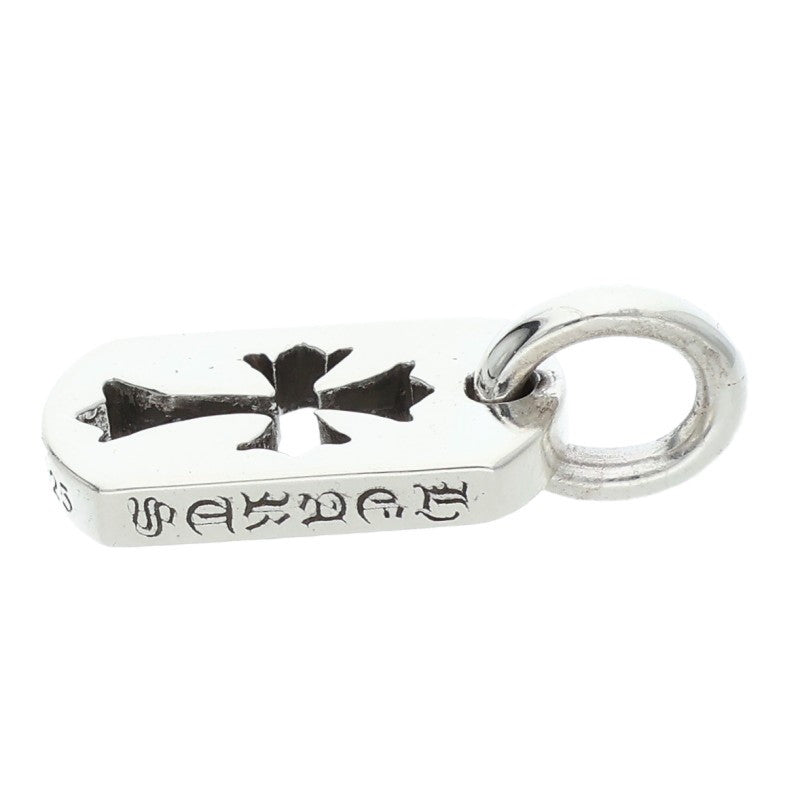 Chrome Hearts Tiny Cutout Cross Dog Tag Charm Size Silver
