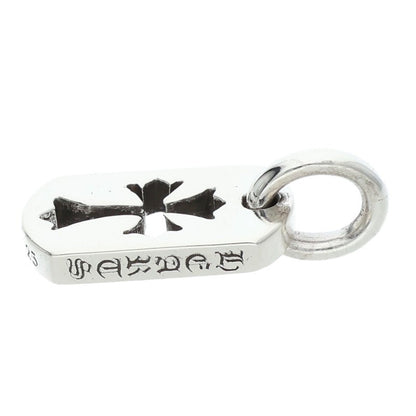Chrome Hearts Tiny Cutout Cross Dog Tag Charm Size Silver