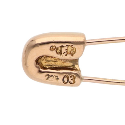 Chrome Hearts 22K Small Safety Pin Gold Charm Size ONE SIZE