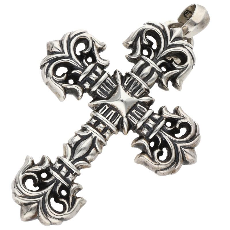 Chrome Hearts FILIG CROSS-SM W BALE Silver Size ONE SIZE
