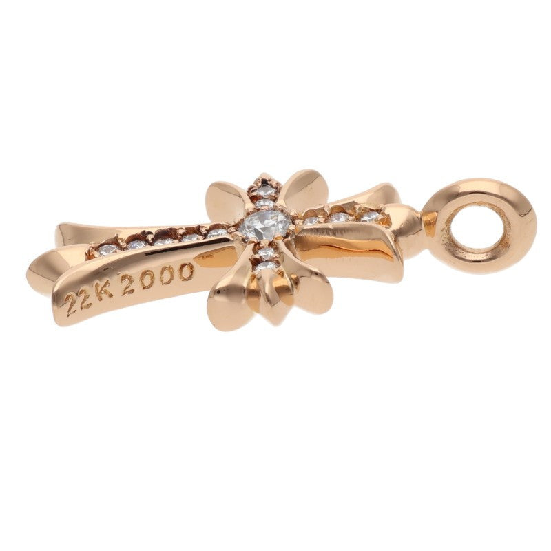 Chrome Hearts 22K Tiny Fat Cross Pave Diamond Size ONE SIZE