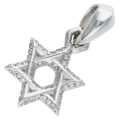 Chrome Hearts 18K Star of David Pave D Charm