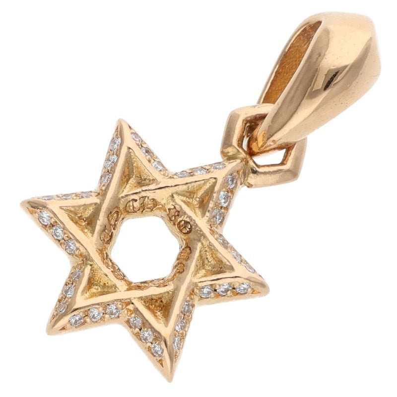 Chrome Hearts 22K Star of David Pave D Charm Size ONE SIZE