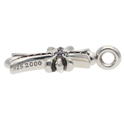 Chrome Hearts Tiny Fat Cross Pave Sapphire 925 Size ONE SIZE