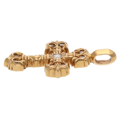 Chrome Hearts 22K Tiny Filigree Pave Diamond Size ONE Gold