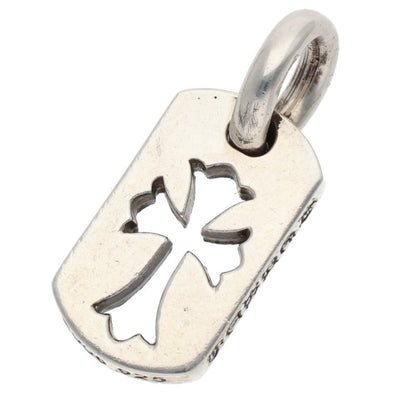 Chrome Hearts Tiny Cutout Cross Dog Tag Silver Size ONE SIZE