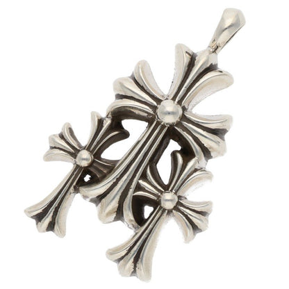Chrome Hearts Small Triple CH Cross Silver 925 Size ONE SIZE
