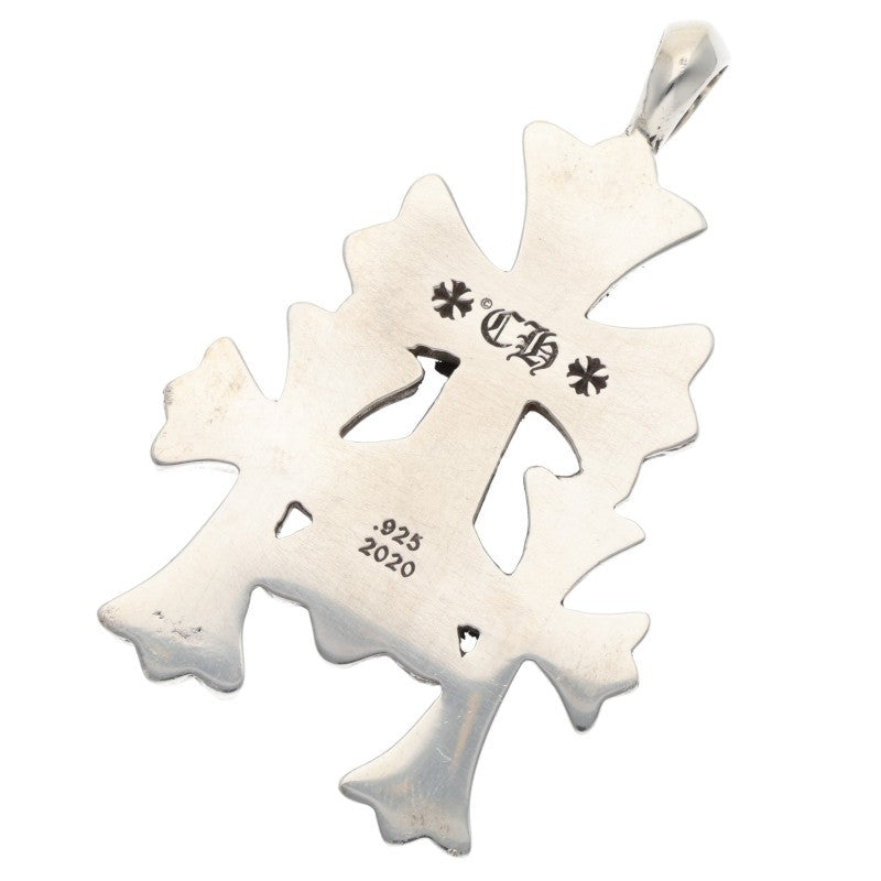 Chrome Hearts Small Triple CH Cross Silver 925 Size ONE SIZE