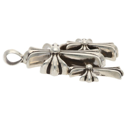 Chrome Hearts Small Triple CH Cross Silver 925 Size ONE SIZE