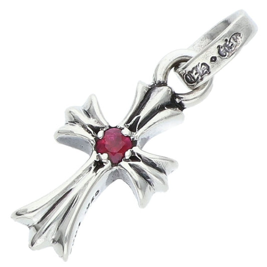 Chrome Hearts Babyfat Ruby Cross 925 Silver Size ONE SIZE