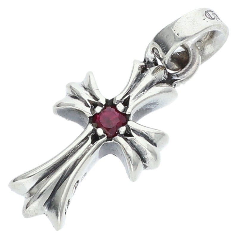 Chrome Hearts Babyfat Ruby Cross 925 Silver Size ONE SIZE