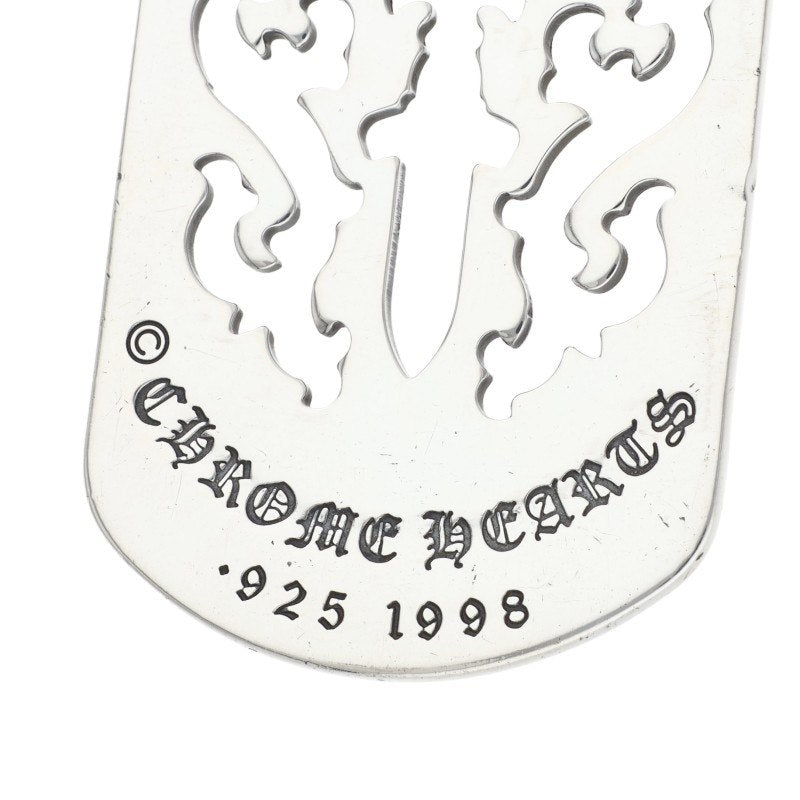 Chrome Hearts Dagger Cutout Dog Tag Silver 925 Size ONE SIZE