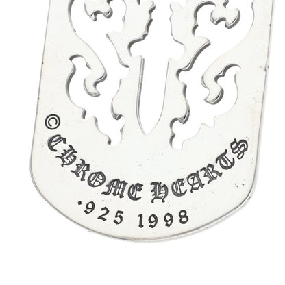 Chrome Hearts Dagger Cutout Dog Tag Silver 925 Size ONE SIZE