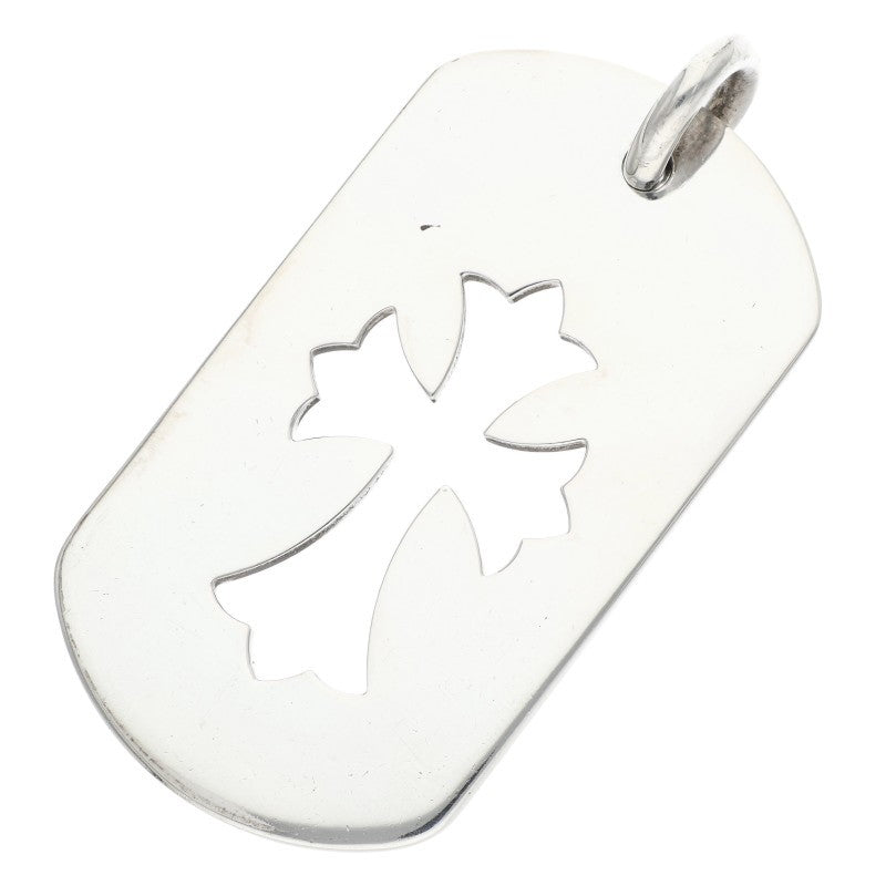 Chrome Hearts Cutout Cross Dog Tag Silver 925 Size ONE SIZE