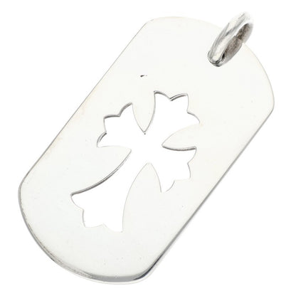 Chrome Hearts Cutout Cross Dog Tag Silver 925 Size ONE SIZE