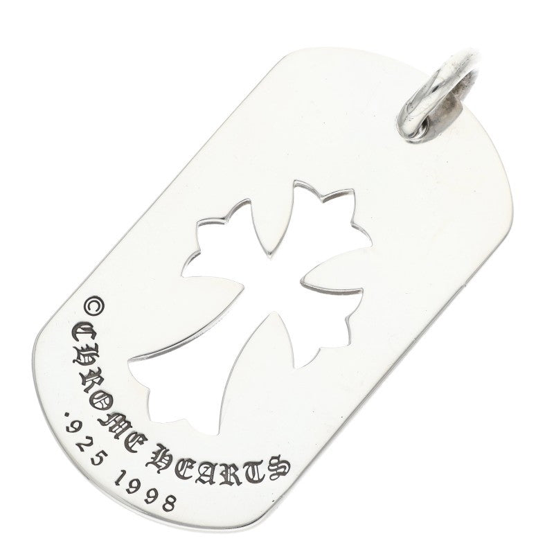 Chrome Hearts Cutout Cross Dog Tag Silver 925 Size ONE SIZE