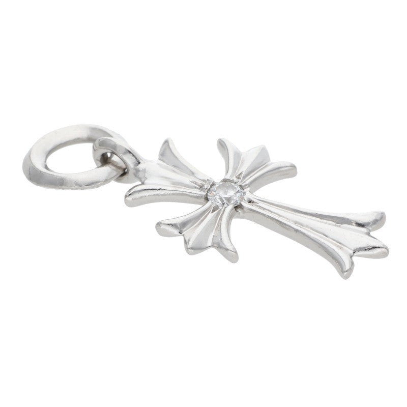 Chrome Hearts Platinum Tiny CH Cross 1 Diamond Size ONE SIZE