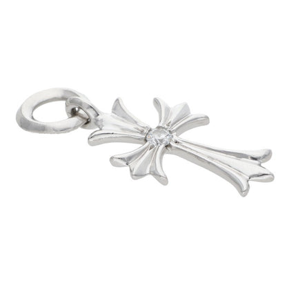 Chrome Hearts Platinum Tiny CH Cross 1 Diamond Size ONE SIZE