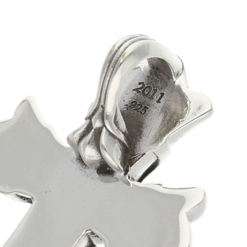 Chrome Hearts Small Double CH Cross Silver Size ONE SIZE