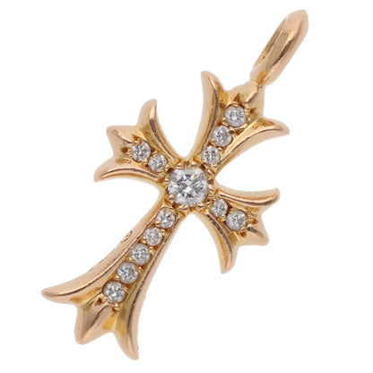 Chrome Hearts 22K Gold Tiny Fat Cross Pave Size ONE SIZE