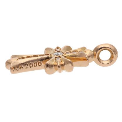 Chrome Hearts 22K Gold Tiny Fat Cross Pave Size ONE SIZE