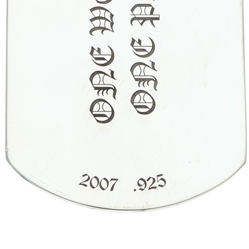 Chrome Hearts D TAG LRG RS3 Dog Tag Silver 925 Size ONE SIZE