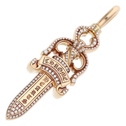 Chrome Hearts 22K Double Dagger Pave Diamond Size ONE SIZE