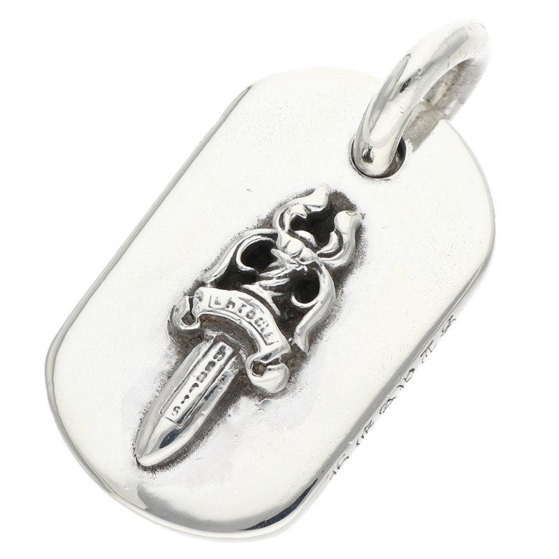 Chrome Hearts Dagger Small Dog Tag Silver Size ONE SIZE