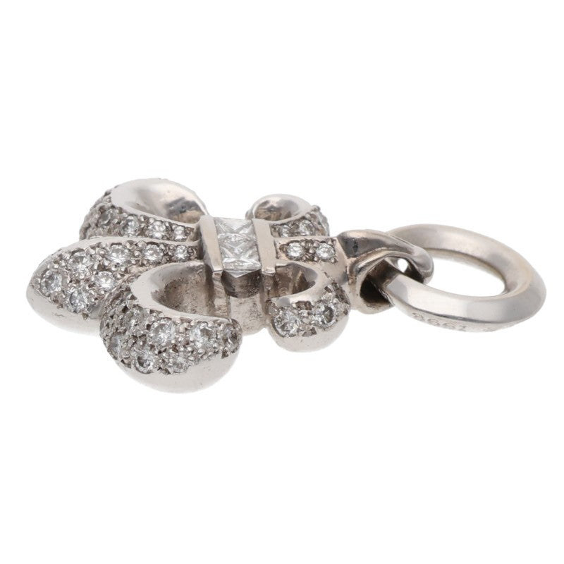 Chrome Hearts 18K WG BS Fleur Pave Diamond Size ONE SIZE