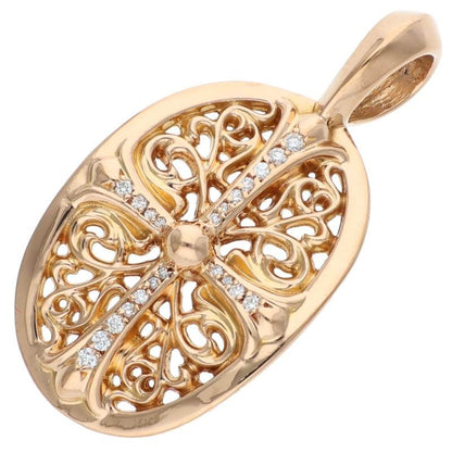 Chrome Hearts 22K Classic Oval Pave Diamond Size ONE SIZE