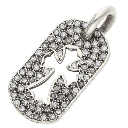 Chrome Hearts Small Dog Tag Pave Diamond 925 Size ONE SIZE