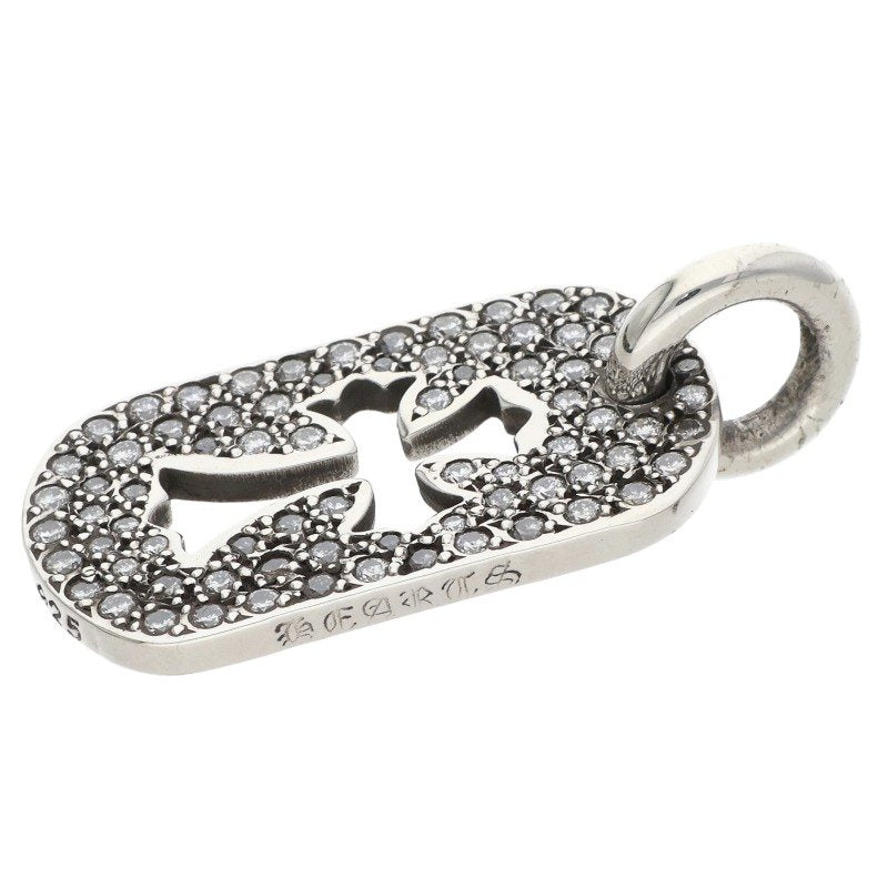 Chrome Hearts Small Dog Tag Pave Diamond 925 Size ONE SIZE