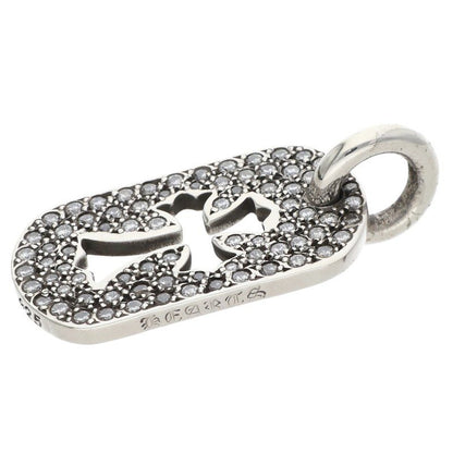 Chrome Hearts Small Dog Tag Pave Diamond 925 Size ONE SIZE