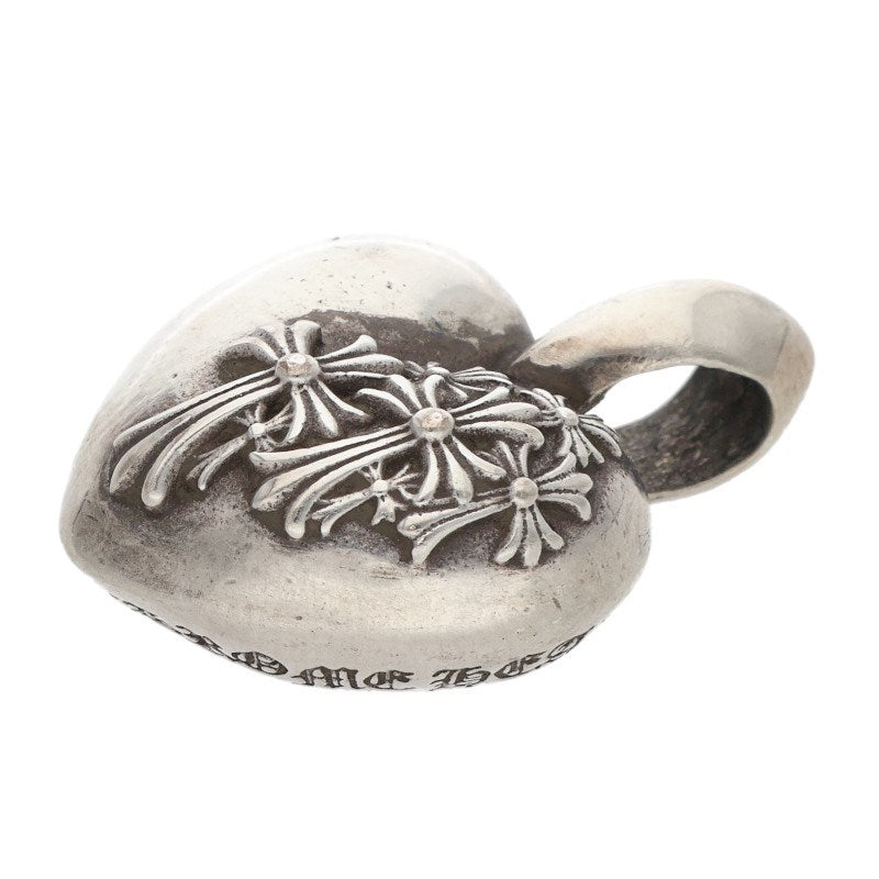 Chrome Hearts R.I.P. Heart Silver 925 Necklace Size ONE SIZE
