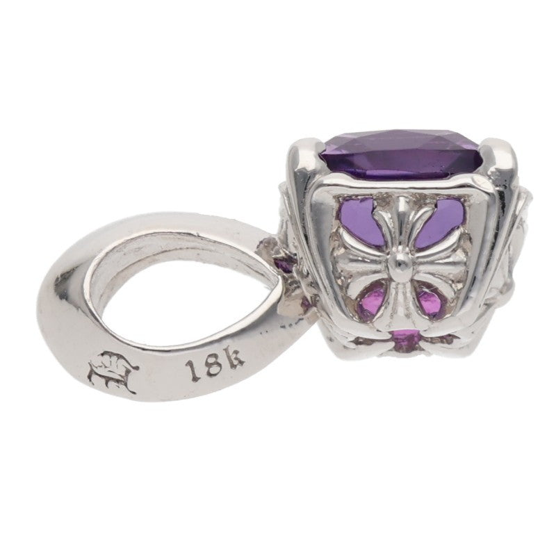 Chrome Hearts 18K Cocktail WG Purple Gem Necklace Size ONE SIZE