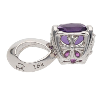 Chrome Hearts 18K Cocktail WG Purple Gem Necklace Size ONE SIZE