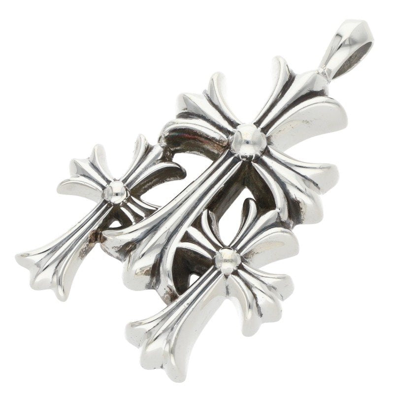 Chrome Hearts Small Triple CH Cross Pendant Size ONE SIZE