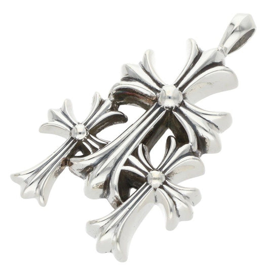 Chrome Hearts Small Triple CH Cross Pendant Size ONE SIZE