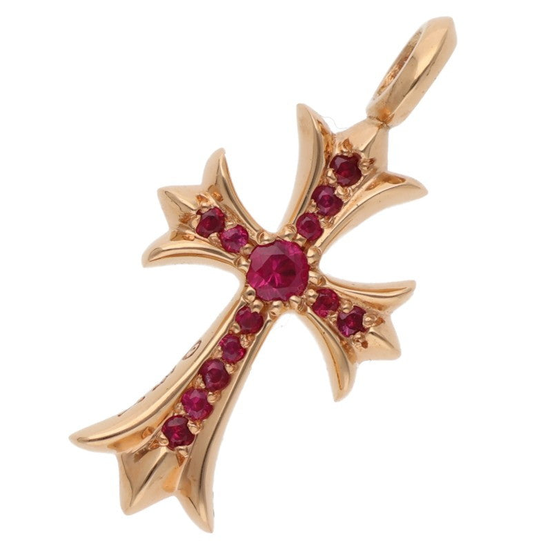 Chrome Hearts 22K Tiny Fat Cross Pave Ruby Size ONE SIZE