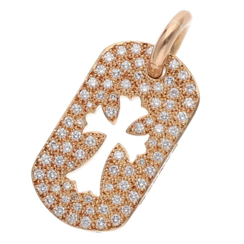 Chrome Hearts 22K Small Dogtag Pave Diamond